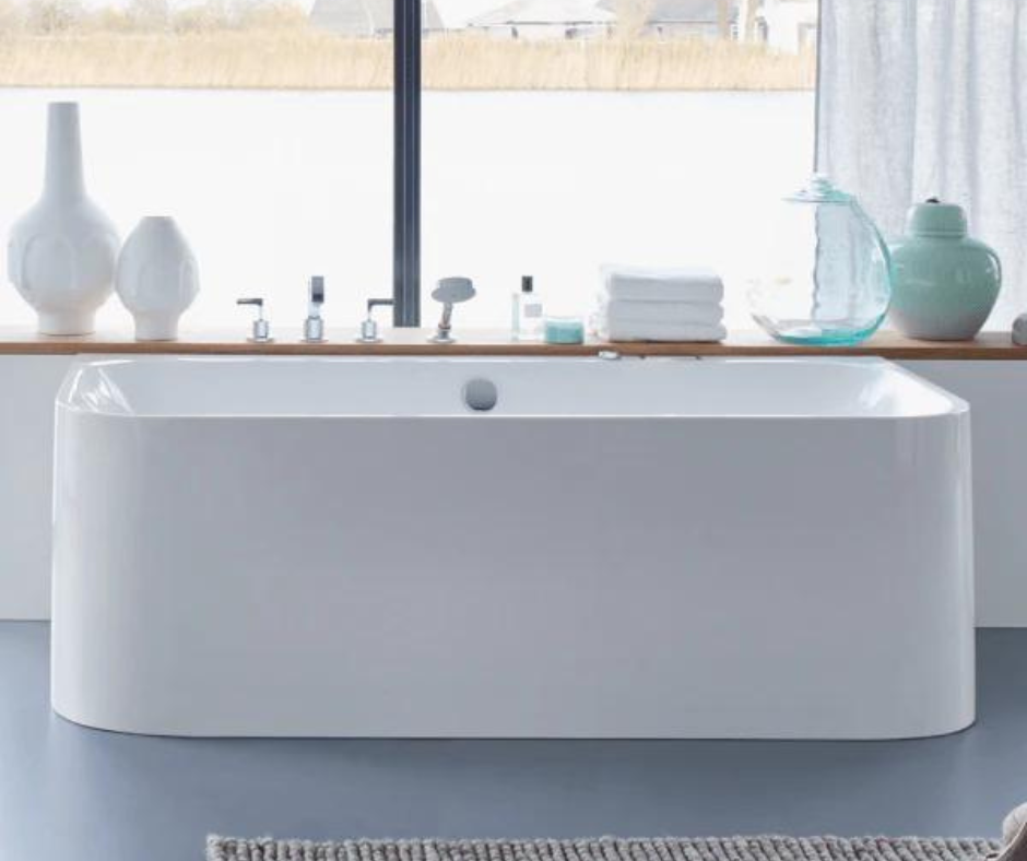 بانيو هابي دي 180x80 قطعة واحدة ابيض من ديورافيت