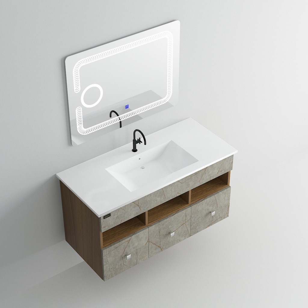 وحدة موبيليا 10010 اريس جراي بحوض ابيض مستورد