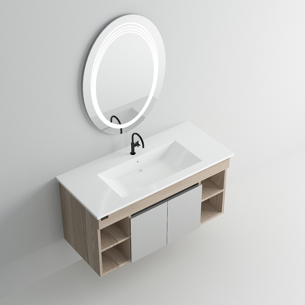 وحدة موبيليا 10009 كروم بحوض ابيض مستورد