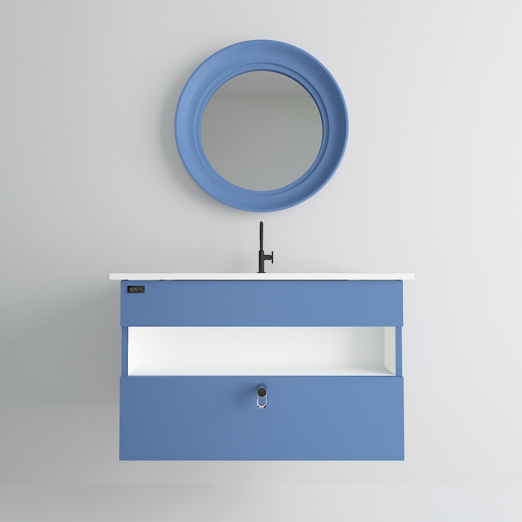 وحدة موبيليا 8002 بلو بحوض ابيض مستورد