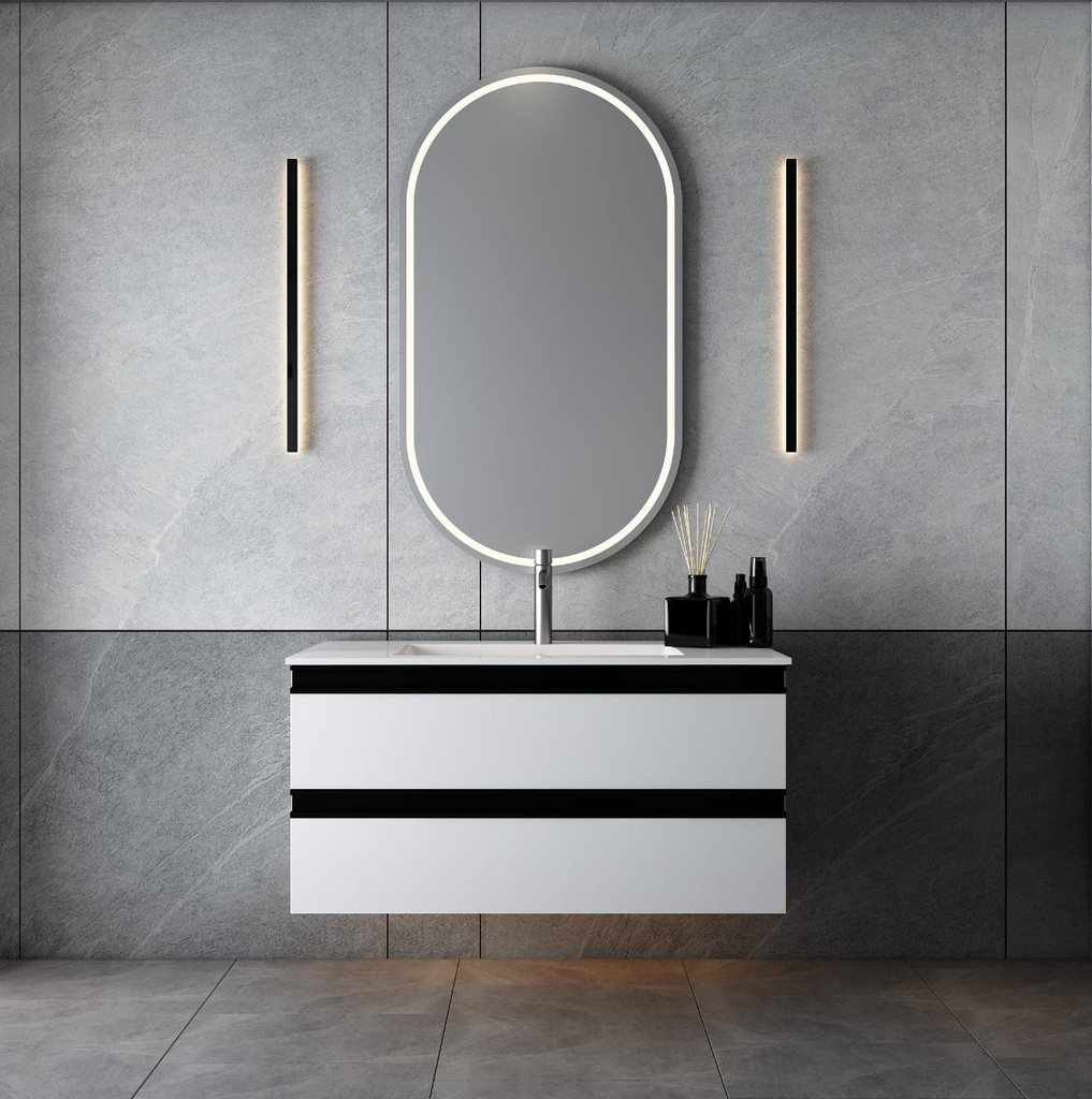 وحدة موبيليا 8005 وايت بحوض ابيض مستورد