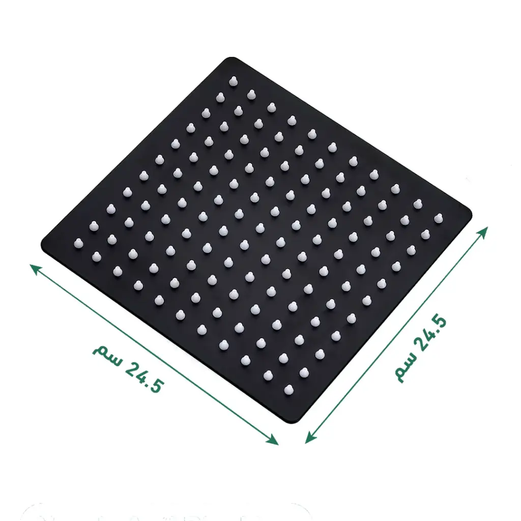 طاسة دش مربعة ميرال 25 سم اسود GS-3560-BP