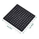 طاسة دش مربعة ميرال 25 سم اسود GS-3560-BP