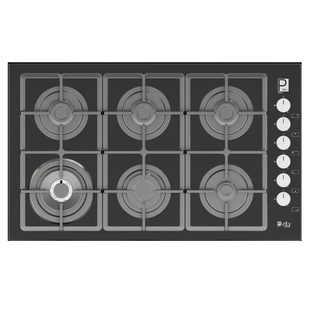 مسطح 6 عين غاز حوامل ثقيلة 90سم HPT903G من بيورتي