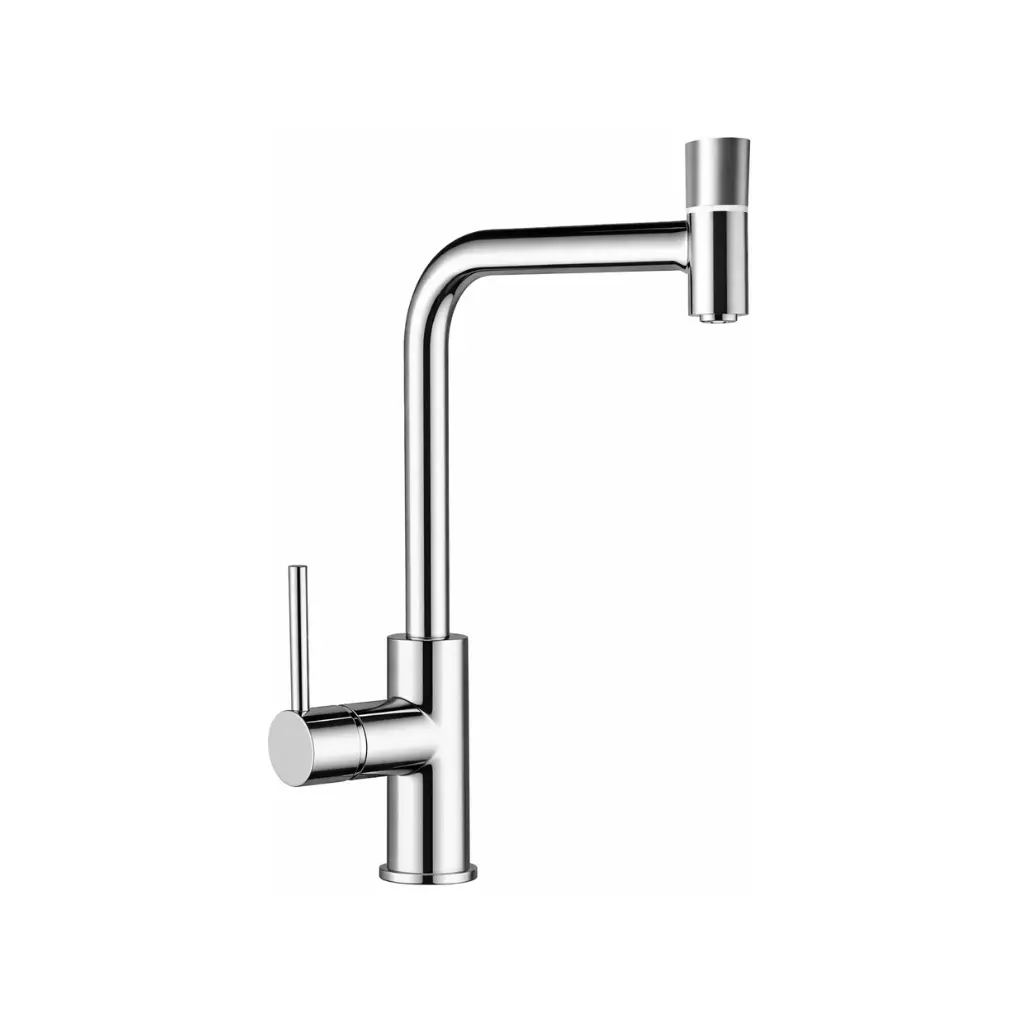 أجورا خلاط مطبخ يد واحدة  قنطرة عالية متحركة مزود بمخرج للفلتر خلاطات مطابخ كروم AG-0024 من جواد