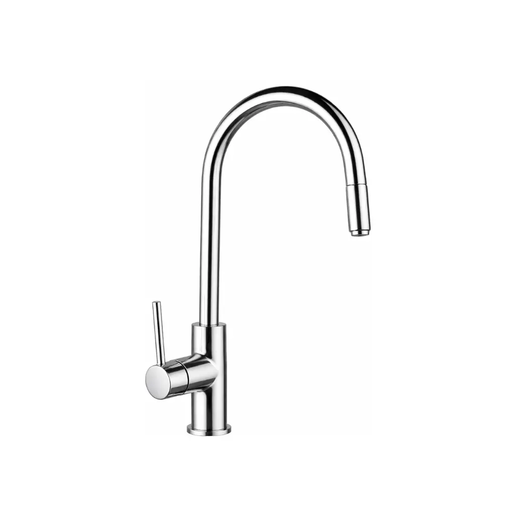 سفيرو خالط مطبخ يد واحدة بالخرطوم والسماعة ١ نظام خلاطات مطابخ كروم SO-0051 من جواد