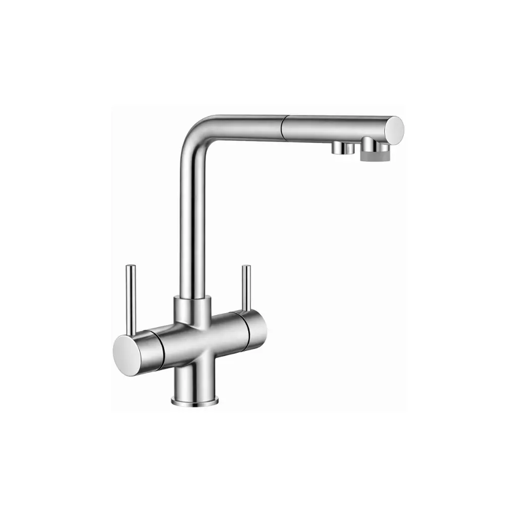 سفيرو خالط مطبخ يد واحدة  بالخرطوم والسماعة ١ نظام خلاطات مطابخ كروم ANS-0025 من جواد 