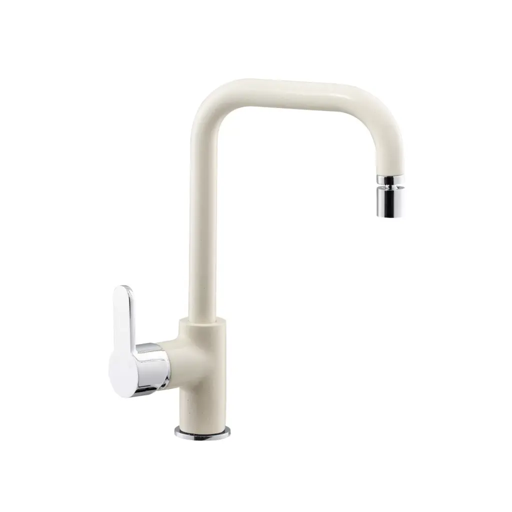 خلاط مطبخ لينتو مرن بفوهة متحركة مزودة بمفصل ، جرانيت كريمي PU154944333 من بيورتي