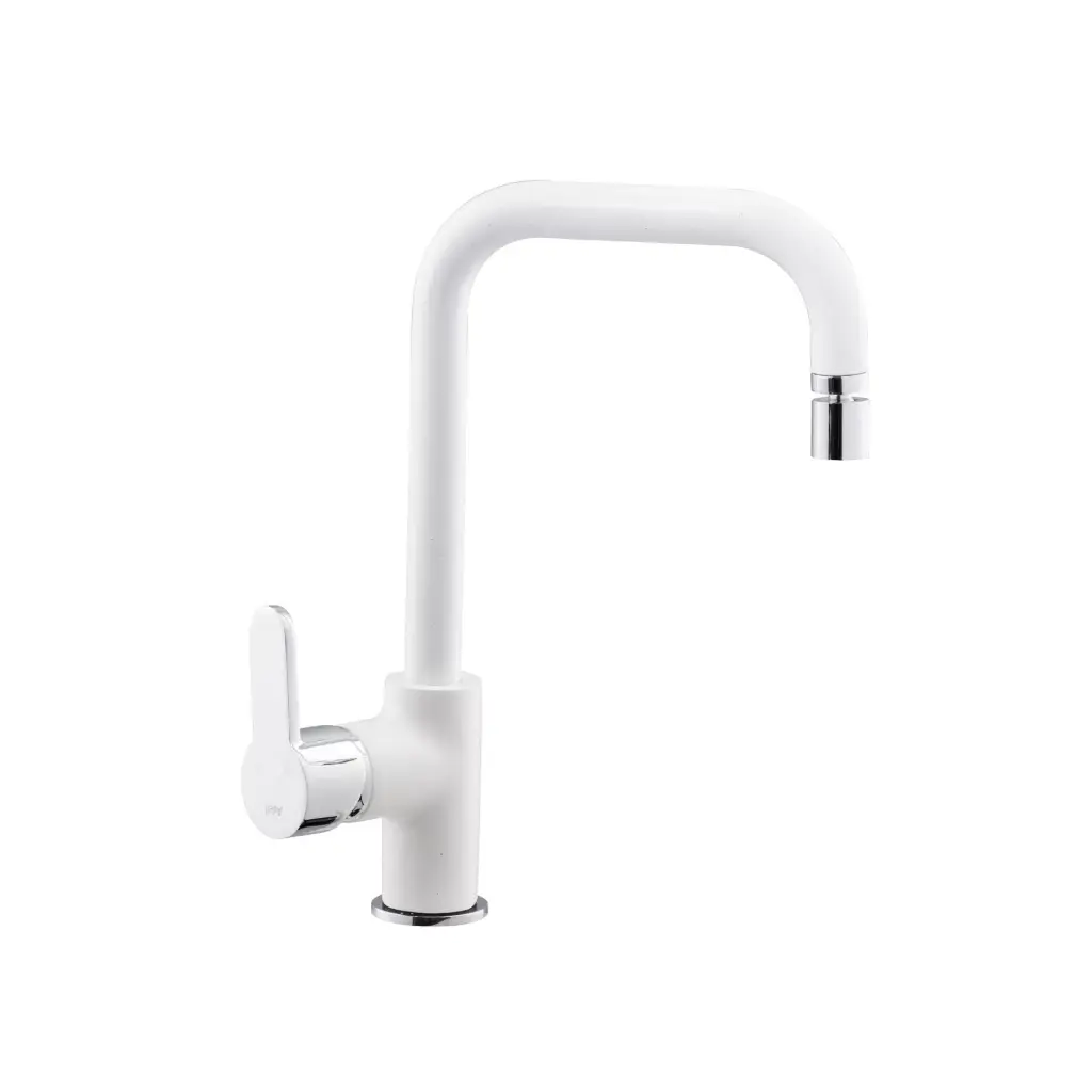 خلاط مطبخ لينتو مرن بفوهة متحركة مزودة بمفصل ،  ابيض PU154944336 من بيورتي