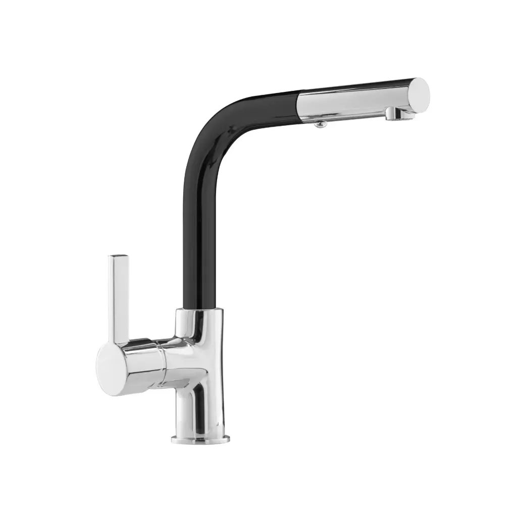 خلاط مطبخ كلفن قابل للسحب كروم بلون اسود PU157344614 من بيورتي