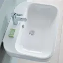حوض هابي دي 2 بالعامود 65 سم ابيض من ديورافيت