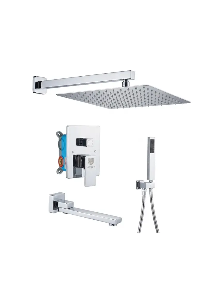 مجموعة دفن اسكوير كروم  HY-2408SI من هوايي