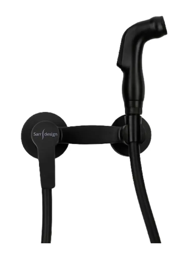 خلاط شطاف معدن مع خرطوم كرومالوكس اسود ق SD1136-BC من سارديزاين