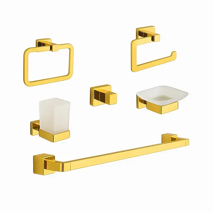طقم اكسسوار ٦ قطع جولد لامع DR-7900G من دريم