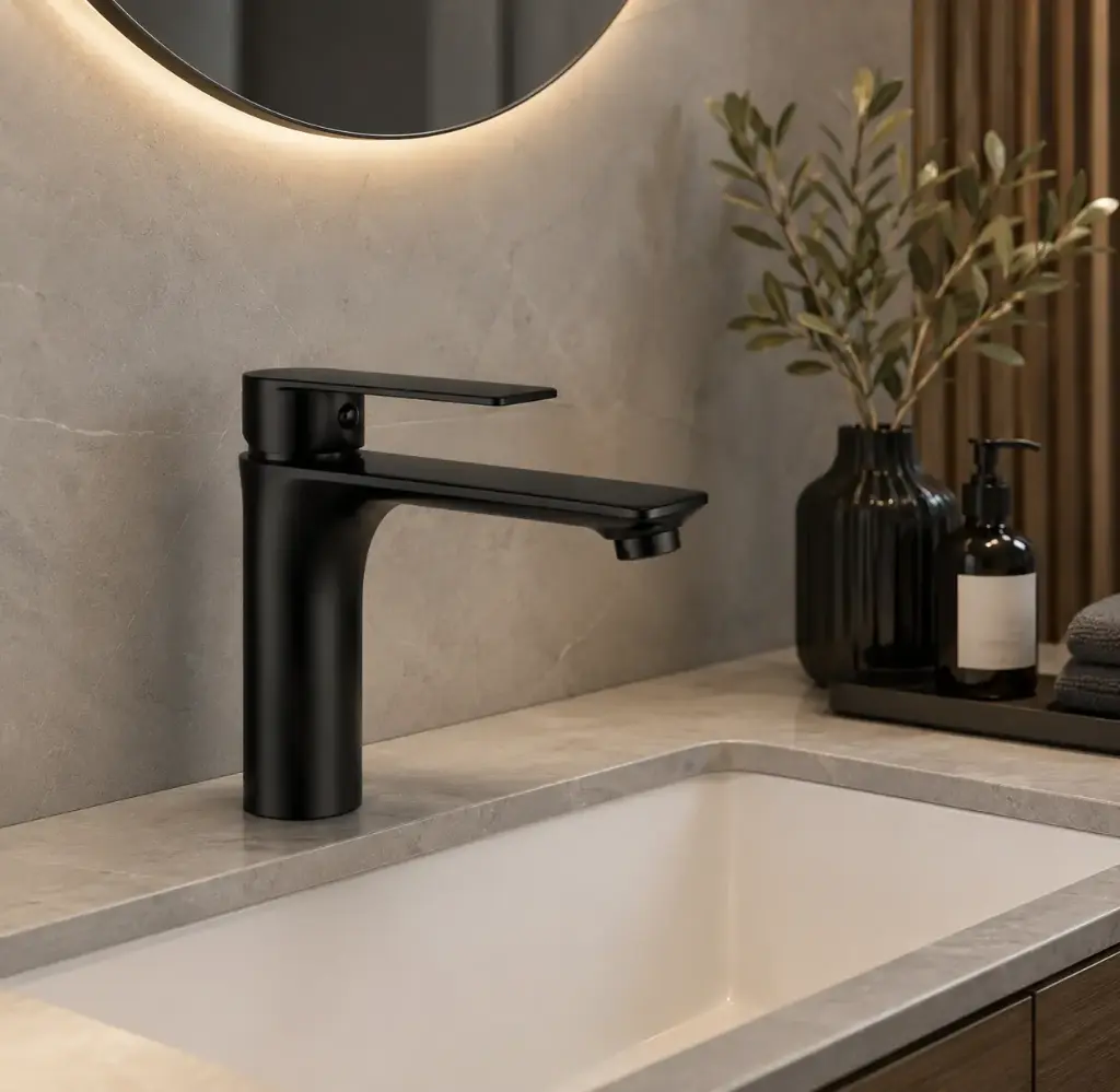 خلاط حوض ديكور اسود HY-2420BL من هوايي 