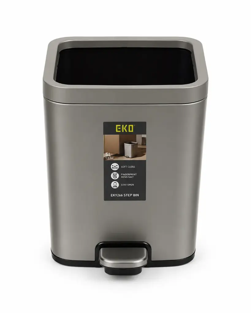 باسكت استانلس 12 لتر EK9082MMT-12L سيلفر سوفت كلوز من انفنتي 