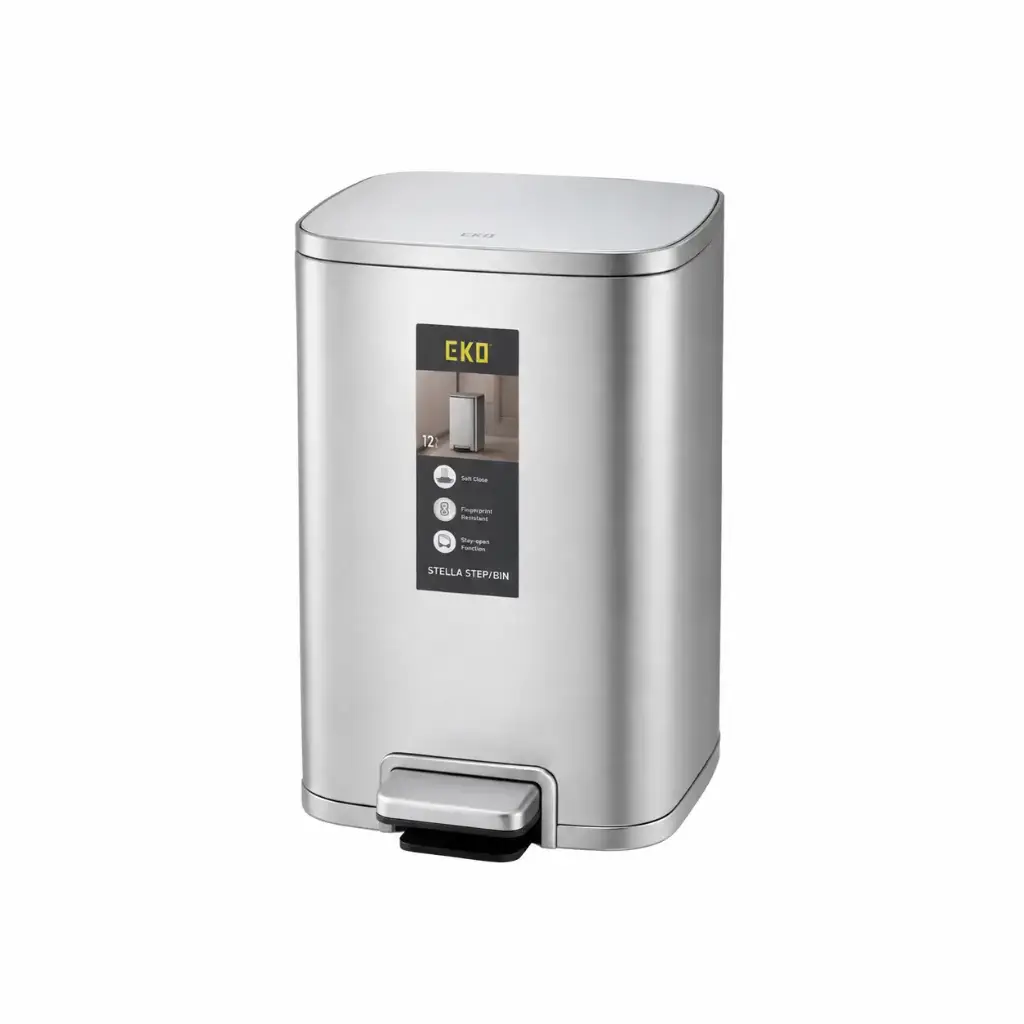 باسكت 12 لتر مربع EKO كروم مط EK9584MMT-12L من انفنتي