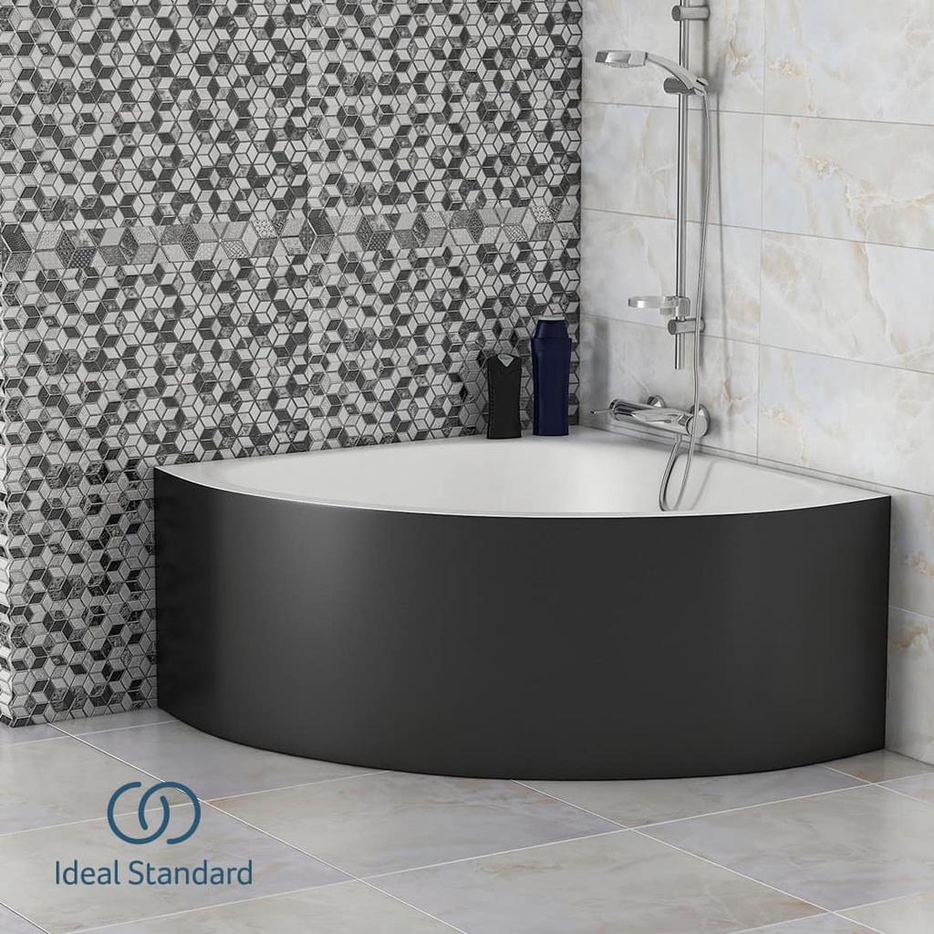 بانيو ميني كورنر 120x120 سيملس ابيض x اسود GA252V3 من ايديال ستاندرد