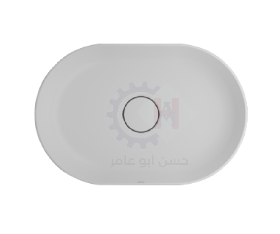حوض تايتن 80 سم بيضاوي فوق سطح افقي ابيض