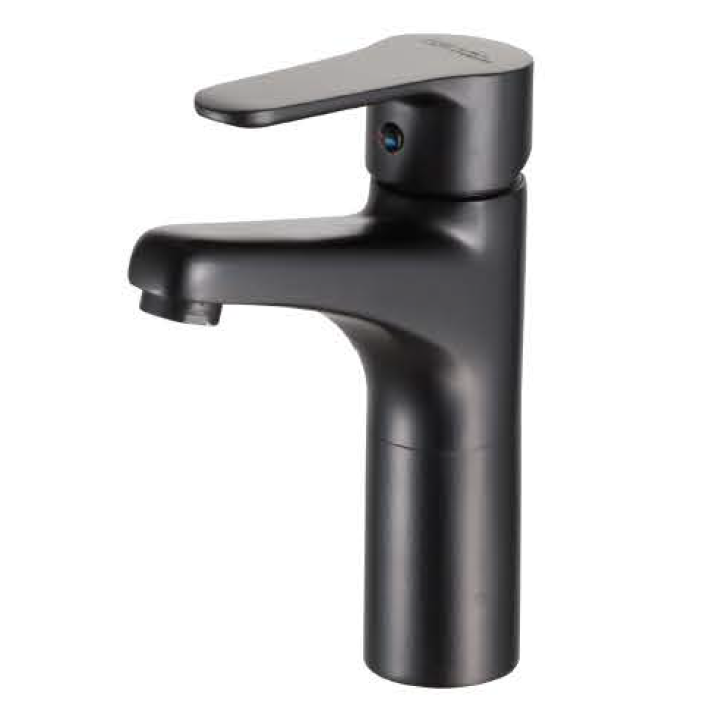 خلاط حوض متوسط الطول ميرا بلس اسود GS-1042-BP