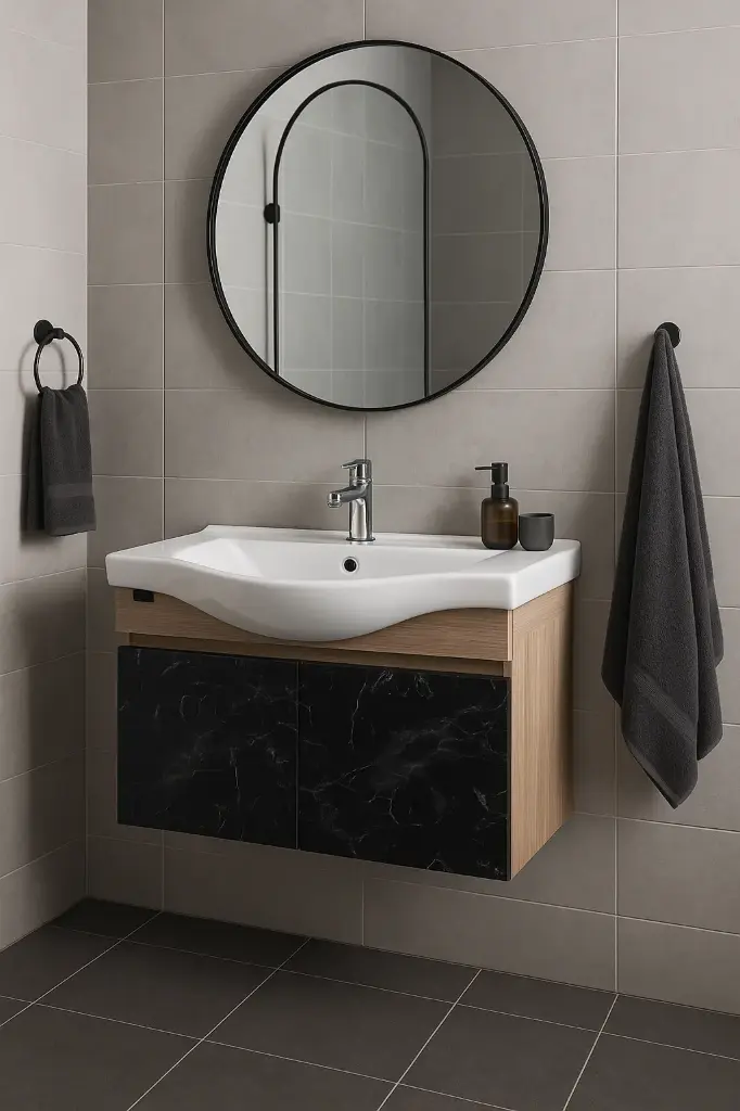 وحدة موبيليا 80EC05 لوتس بحوض دارلنج ابيض