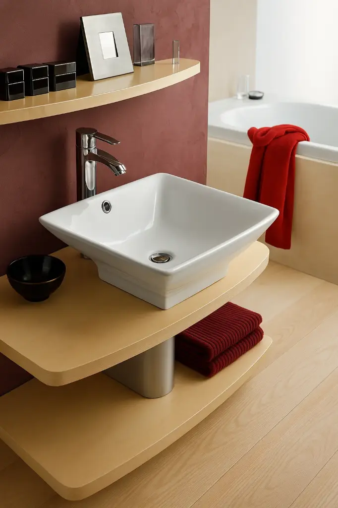 حوض اندبندنت مربع 45x45 فوق سطح افقي ابيض G4145 من ايديال ستاندرد