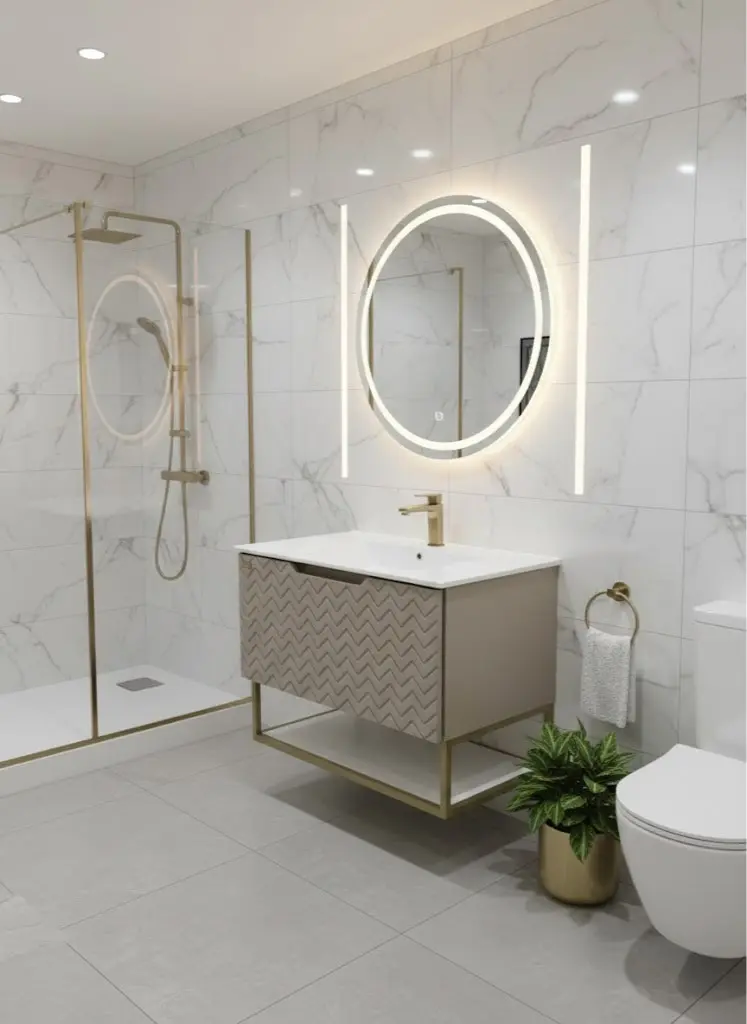 وحدة موبيليا 8028 بيج بحوض ابيض مستورد