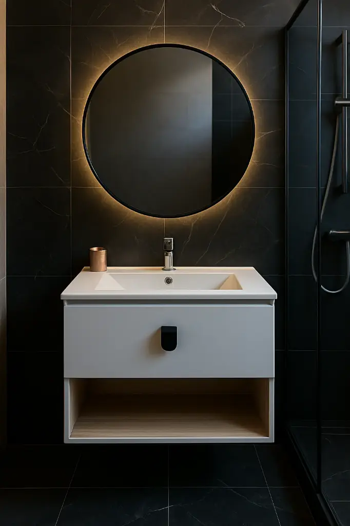 وحدة موبيليا بورديوم 60 سم ابيض D604 بحوض مستورد