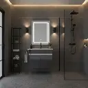 وحدة موبيليا 6001 لايت جراي بحوض ابيض مستورد