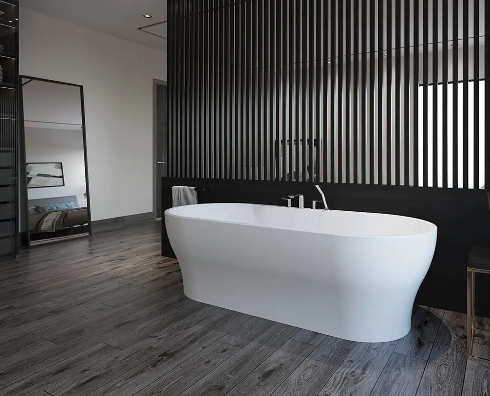 بانيو جريس 190x90 سيمليس ابيض من سانيبيور