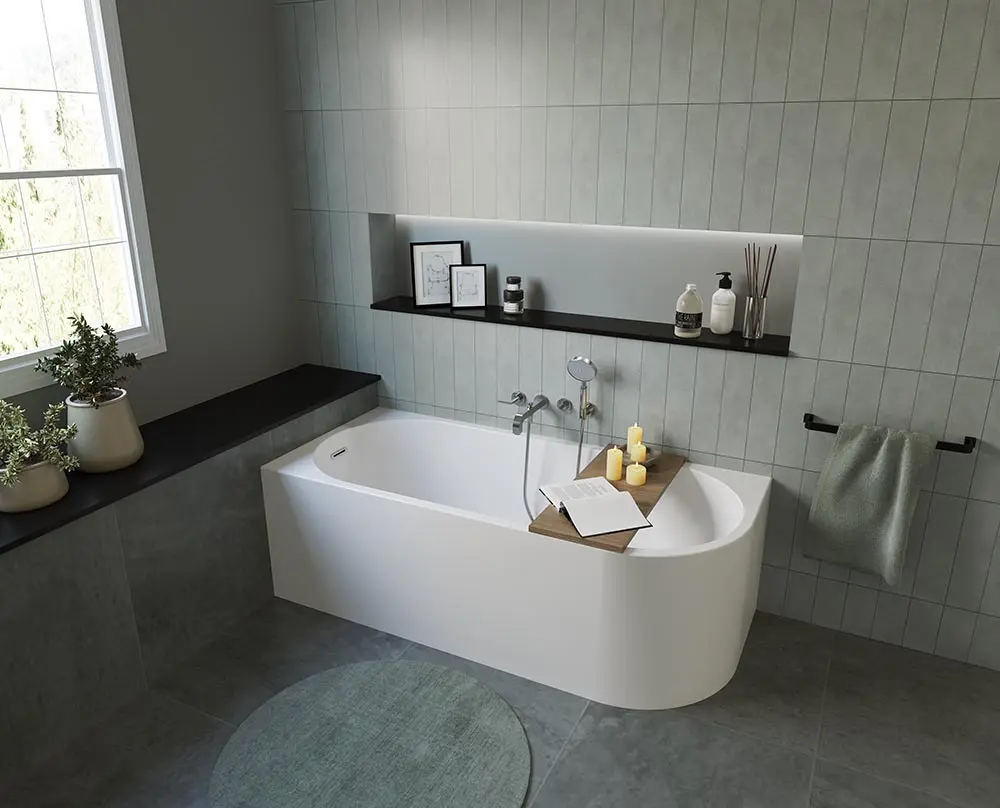 بانيو كلارو 170x75 شمال سيملس ابيض من سانيبيور