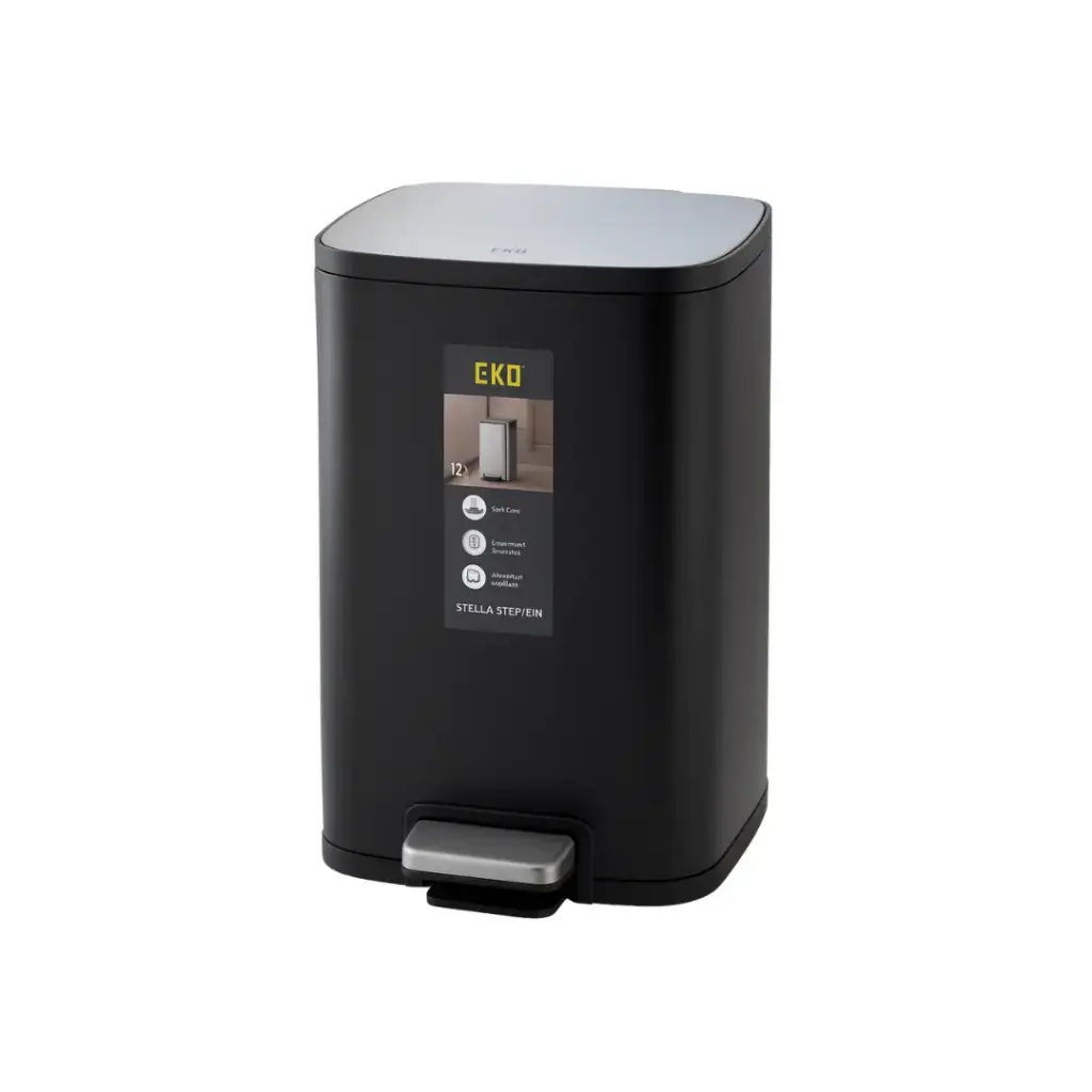 باسكت 12 لتر مربع EKO اسود EK9584P-12L-MBS من انفنتي