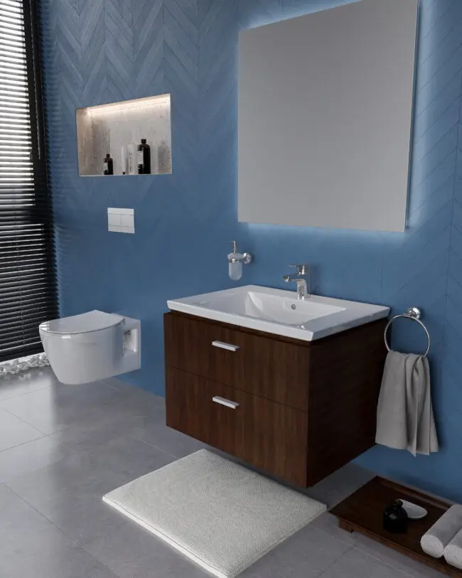 وحدة كونكت 70 سم 2 درج لون بني غامق بالحوض من ايديال ستاندرد