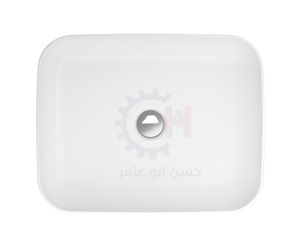 حوض هيرميس 51 سم فوق سطح افقي ابيض من سانيبيور