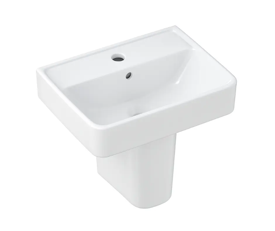 حوض كيب تايد Q سمارت كلين 45 سم معلق ابيض من هانزجروهي 