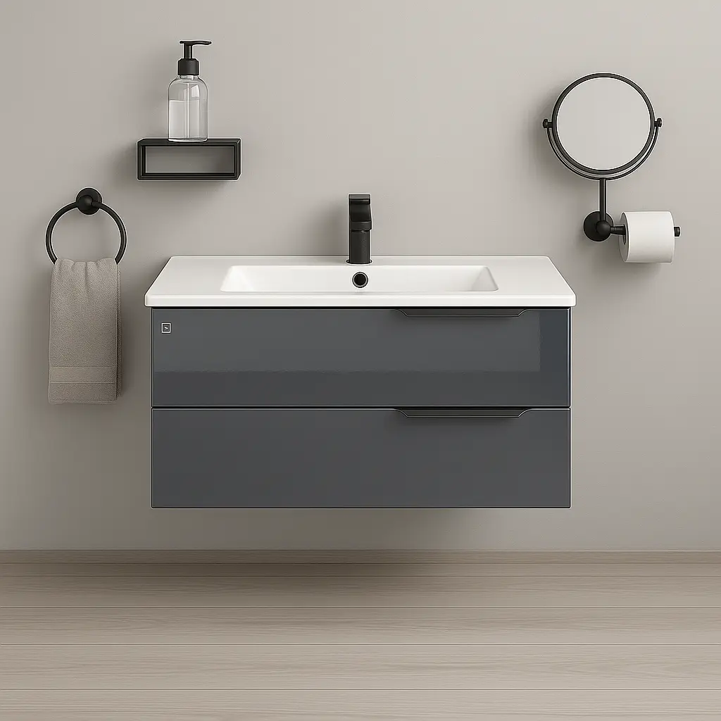 وحدة موبيليا بورديوم 80 سم انتراسيد D805 بحوض مستورد