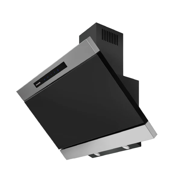 شفاط مطبخ بلت ان 90 سم اسود من هانز