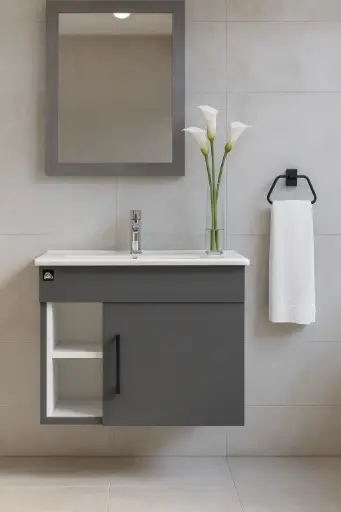 [دارك] وحدة موبيليا بورديوم 60 سم انتراسيد D602 بحوض مستورد