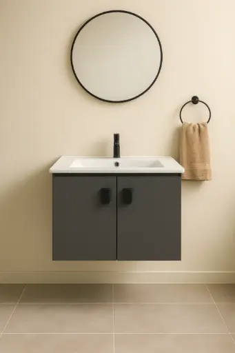 [دارك] وحدة موبيليا بورديوم 60 سم انتراسيد D601 بحوض مستورد 