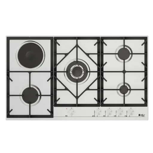[بيورتي] مسطح 4 عين غاز + 1 عين كهرباء حوامل ثقيلة HPT909ES من بيورتي