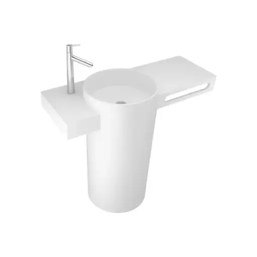 [سانيبيور] حوض بروفو سولد سرفس ابيض من سانيبيور