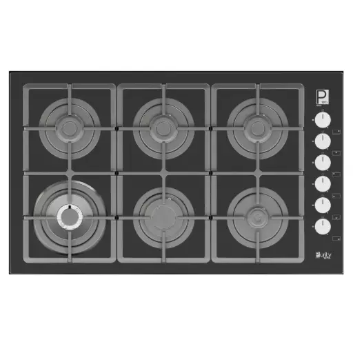 [بيورتي] مسطح 6 عين غاز حوامل ثقيلة 90سم HPT903G من بيورتي