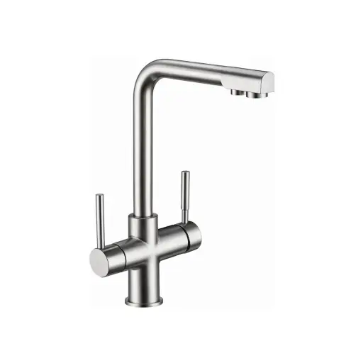 [جواد] ألاسكا خلاط مطبخ يد واحدة  قنطرة عالية متحركة مزود  بمخرج للفلتر خلاطات مطابخ كروم AS-0020 من جواد