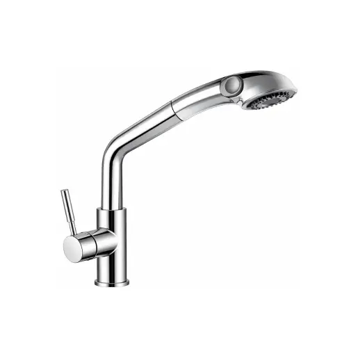 [جواد]  ريمورا خلاط مطبخ يد واحدة  بالخرطوم والسماعة ٢ نظام خلاطات مطابخ كروم RE-0063 من جواد 