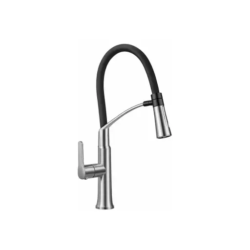 [جواد] ايرو خلاط مطبخ يد واحدة بالخرطوم والسماعة ٢ نظام خلاطات مطابخ استانليس اسود AER-0028 من جواد 