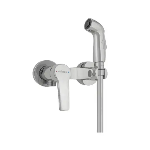 [سارديزاين] خلاط شطاف مع شطاف بخرطوم معدن كروم ق SD1135-S-CP من سارديزاين