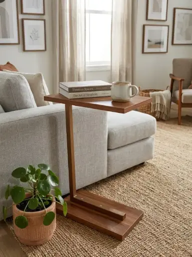 [دارك] ترابيزة سايد خشابي غامق x دهبي