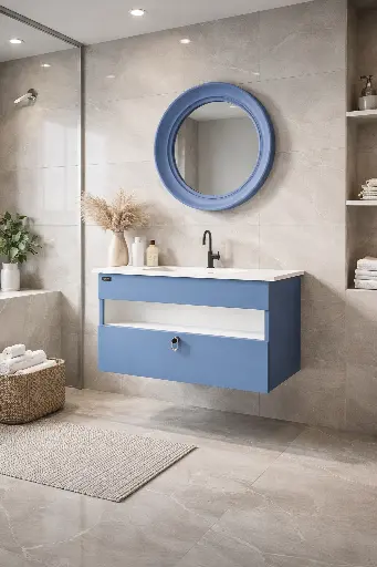 [بيرويا] وحدة موبيليا 8002 بلو بحوض ابيض مستورد