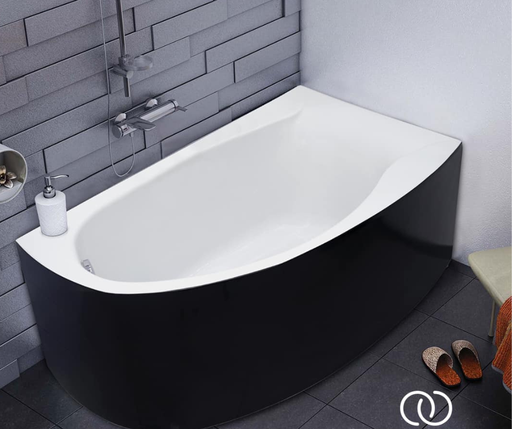 [ايديال ستاندرد] بانيو بلان 160x90 يمين سيملس ابيض x اسود GA253V3 من ايديال ستاندرد