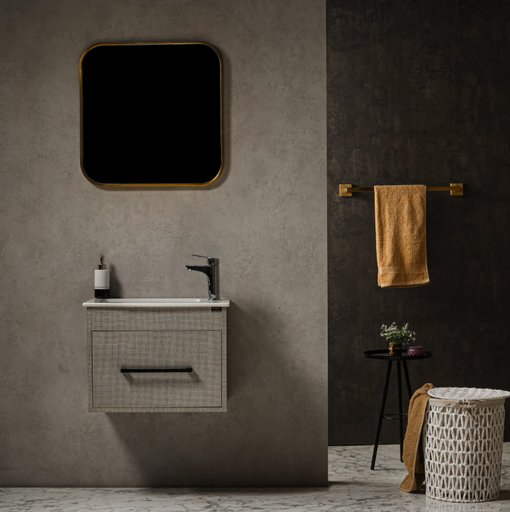 [دوفو] وحدة موبيليا بورديوم 50 سم ريك جراي بالحوض